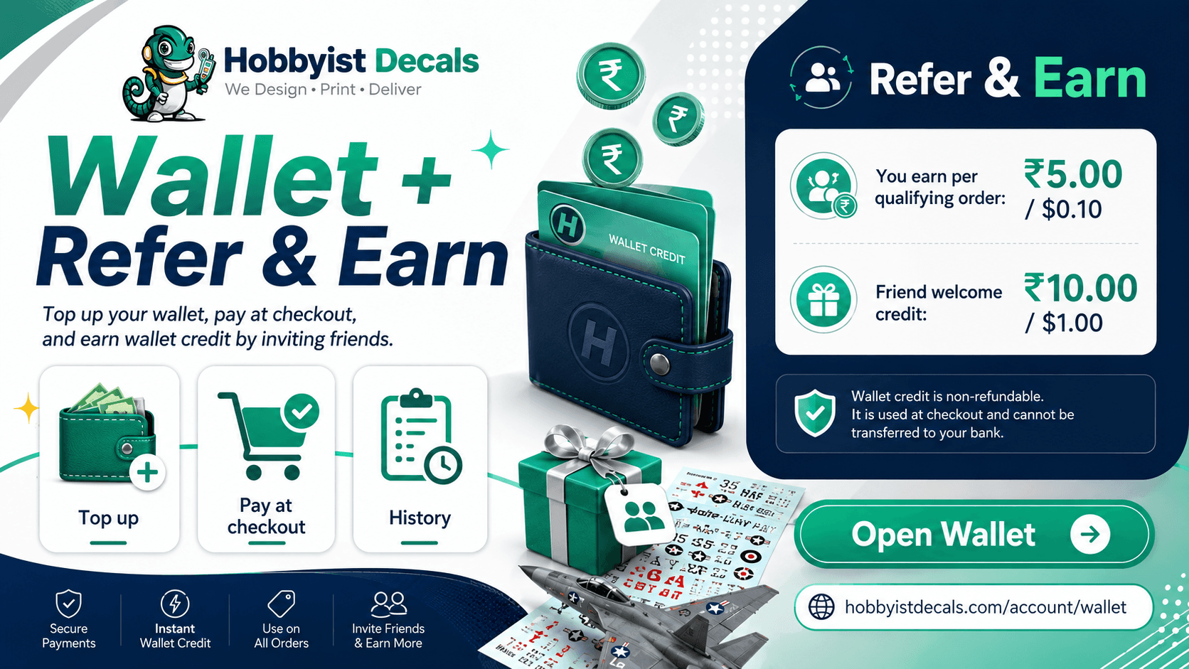 Wallet promotion poster